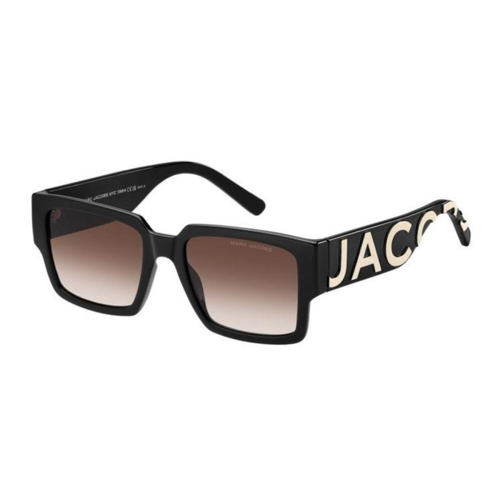 Marc Jacobs Sunglasses Square Full Rim, Black White Frame and Brown Gradient